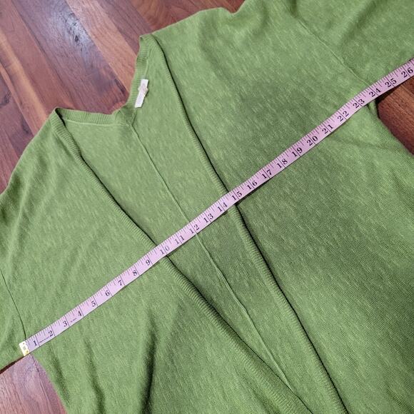 Eileen Fisher Linen Cotton Slub Cardigan Kimono Open Front Size PM - Picture 5 of 7